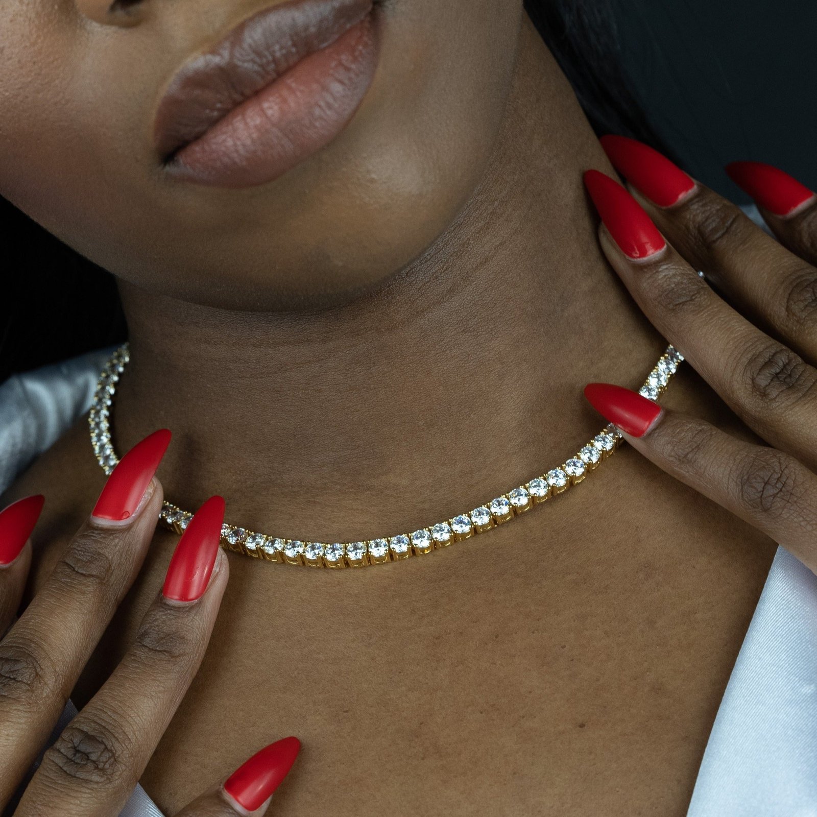 4mm Round Gold Tennis Choker