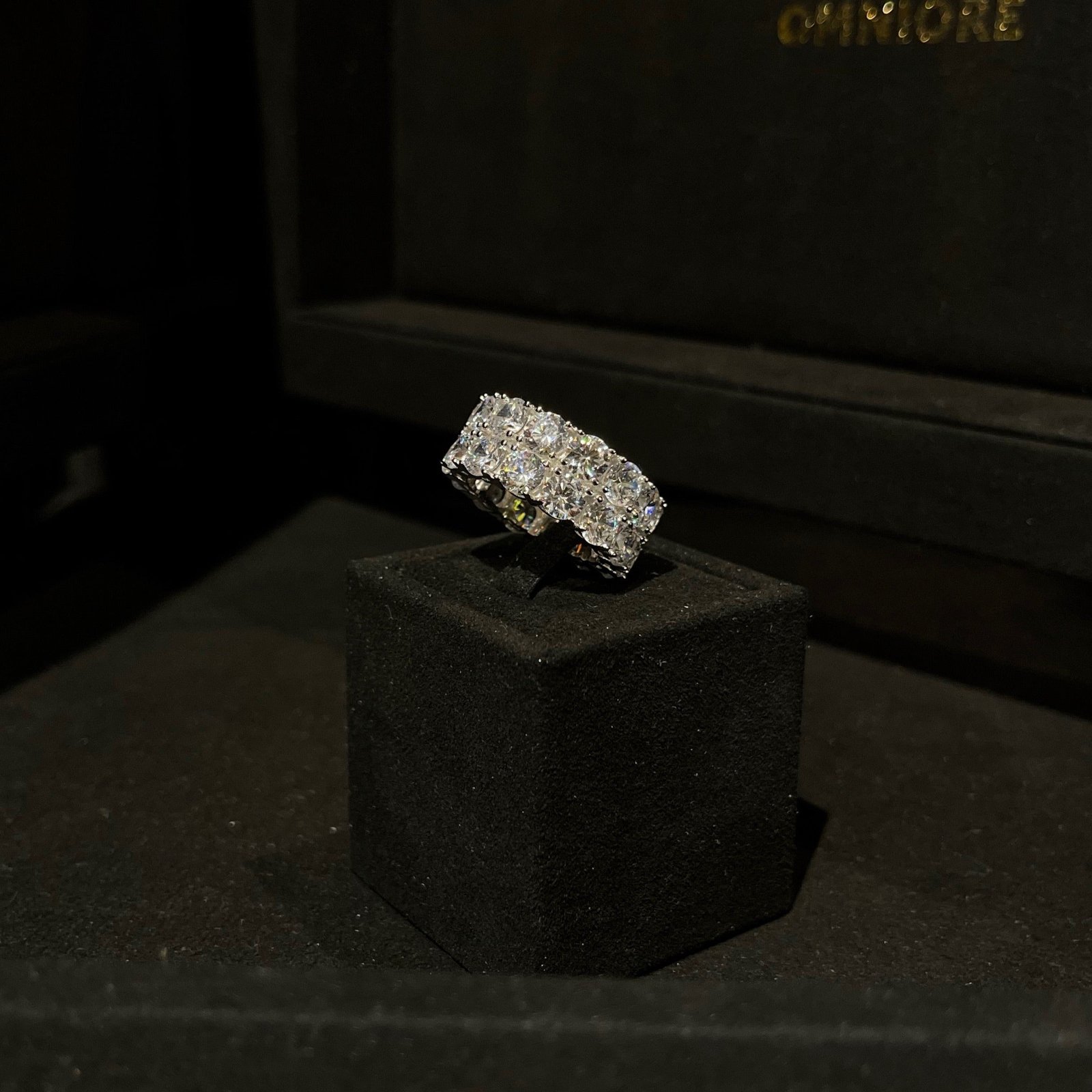 2 Row Tennis Ring 925 Sterling Silver