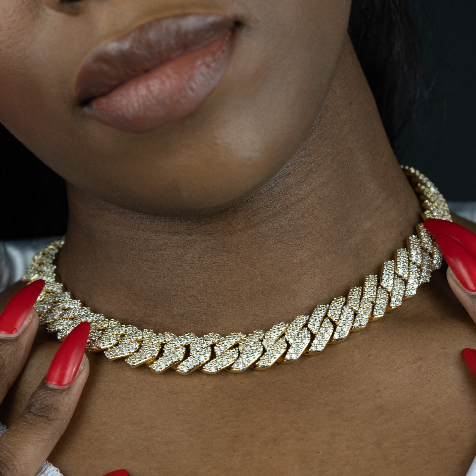 14mm Gold Prong Ladies Choker